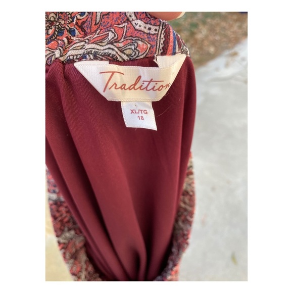 Vintage Boho Maxi Skirt Sheer Print Stretch Waist - Picture 5 of 6